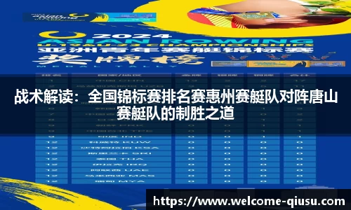 战术解读：全国锦标赛排名赛惠州赛艇队对阵唐山赛艇队的制胜之道